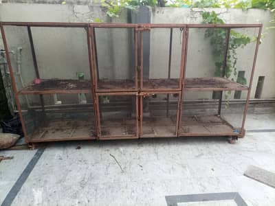 Heavy Iron Bird Cage Size: 8 × 2 × 4 ft – Strong Build