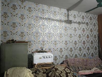 PVC fabric wallpaper.