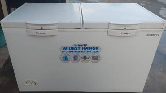 Waves Double Door Deep Freezer Freezer + Fridge Excellent Condition