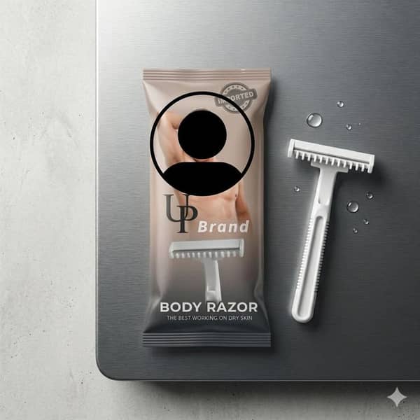 UP Brand Imported Body Razor for Men | Pack of 1, Specialized for Dry Skin with Advanced Blades | Travel-Friendly Shaving Tool for a Clean, Smooth Body Shave.