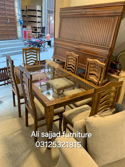 Dinning Table//Wooden Dining//Luxury Dining//6 seater(Wooden Top)