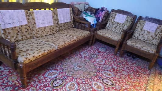 5 seater 10/10 condition sheesham sofa set