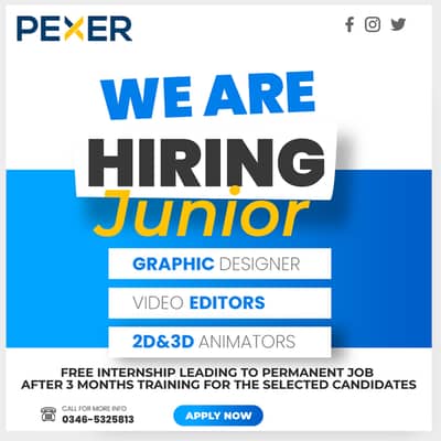 We are hiring junior video editor and animator.