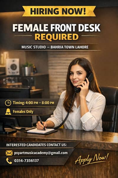 Music School Front Desk Job