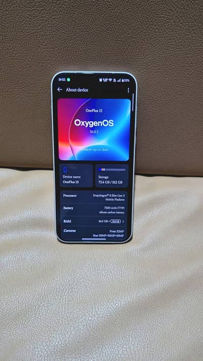 OnePlus 15.16/512 GB Sand Storm Color.