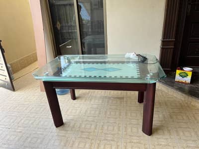 Stylish Glass Dining Table Set + 6 Chairs