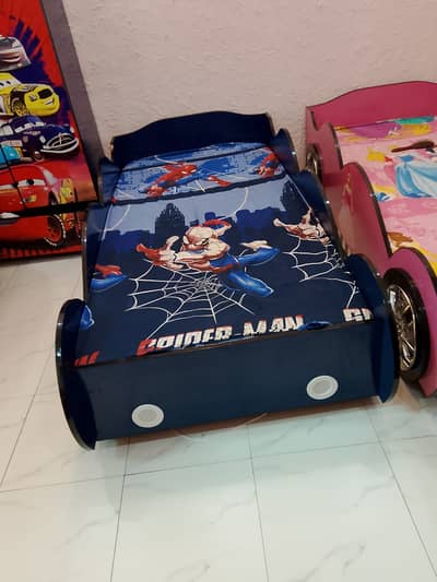 Single size bed for sale with mattress study table and chair two colo