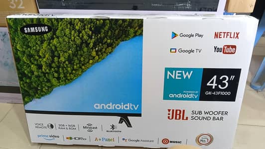 BOX PACK 43 LED ANDRIOD GOOGLE TV WIFI NEW MODEL. BOX PACKED