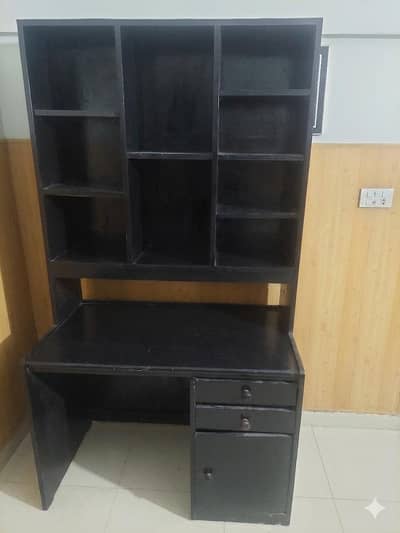 2 Study Desks with Shelving Units