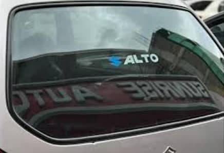suzuki alto rareview glass