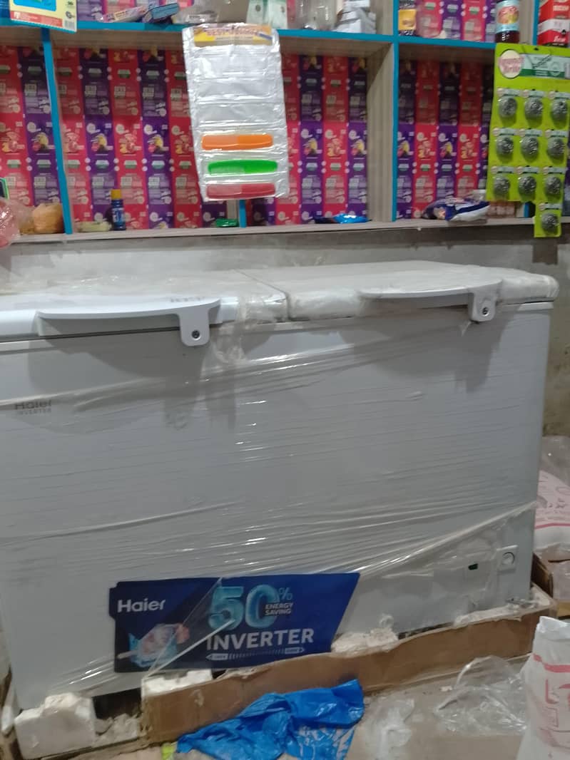 Haier deep frezer  inverter 50,%Energy saving Double Door Brand new 0