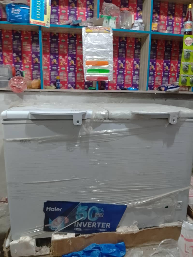 Haier deep frezer  inverter 50,%Energy saving Double Door Brand new 2