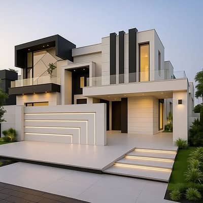 Grey structure construction, Commercial building design, Luxury house