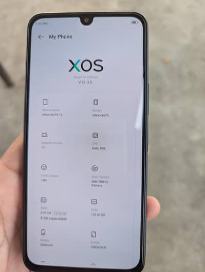 Infinix Note 12 G96  8/128.10/10 condition