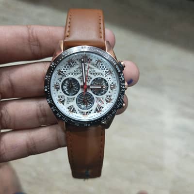 chronograph watch slidely used total machines are working