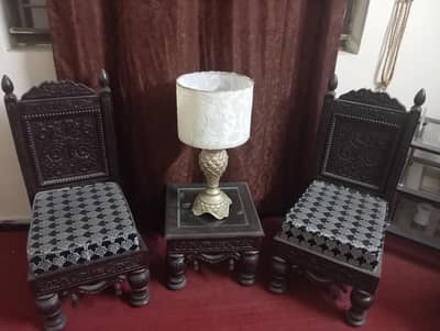 Antique Carving coffee chairs with Center table.