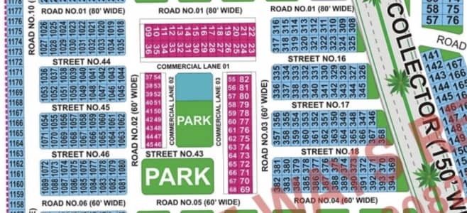 4 Marla Commercial Plot Park Facing
