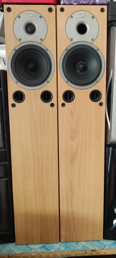 wooden center channel speakers