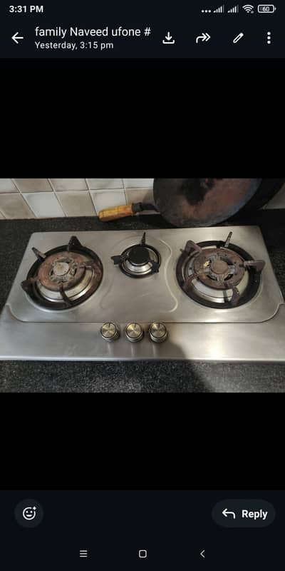 Stove Hob Nes Gas (NG) good condition