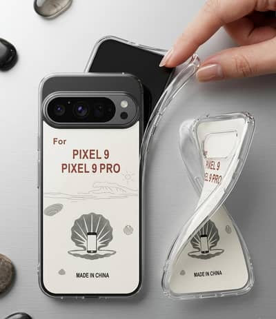 Google Pixel 9,9 pro Clear Ultra Slim Soft Transparent silicone Cover