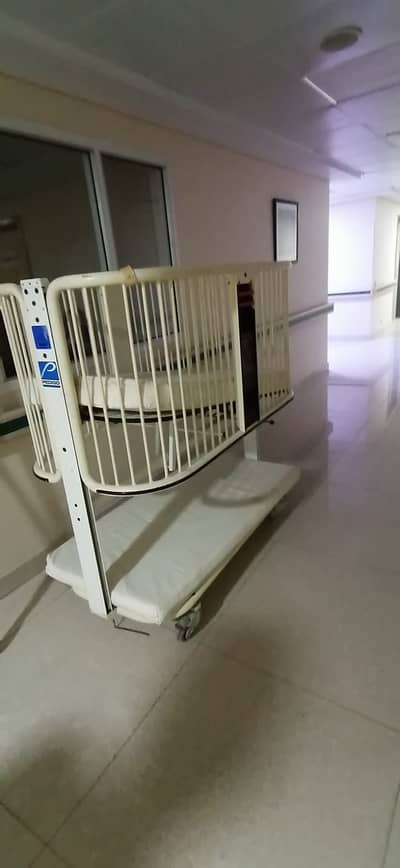 Baby Cot with Mattress & Storage Shelf – Strong Frame