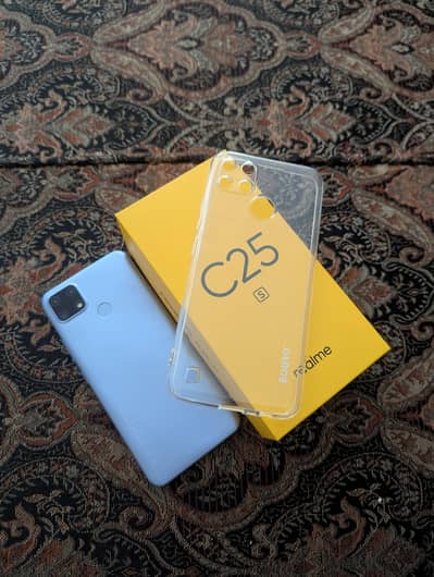 realme c25s with box and charger