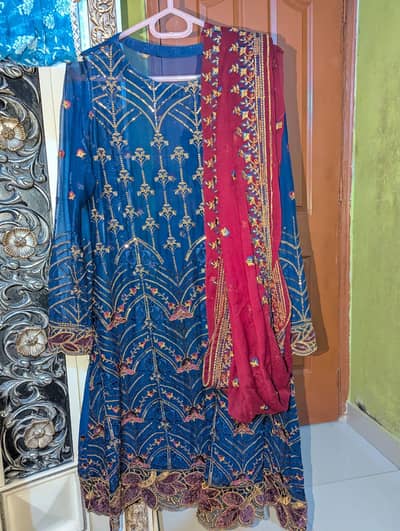 chiffon kurti trouser and dupatta