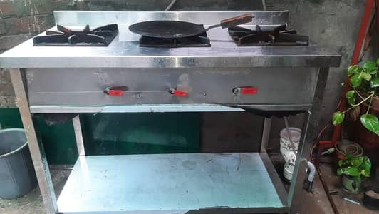 commercial Steel Stove 3 Burner