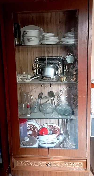 Bed Dressing Sliding door Almirah  3×6 Divider with includ side tables