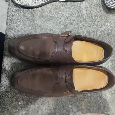 Monk Strap brown Loafer original lather 43 number for sale