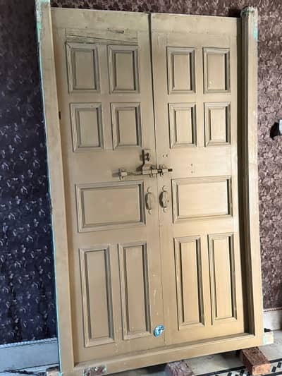 Wooden Double Door with Frame – Good Condition
