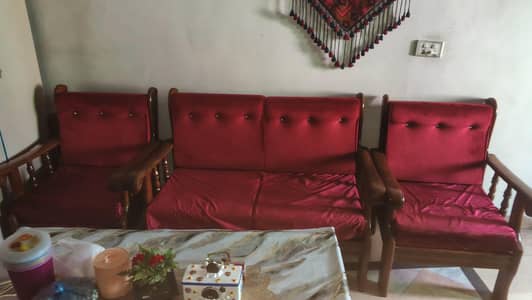 SHEESHAM WOOD SOFA SET 7 seater