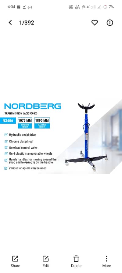 NORDBERG jack 500kg