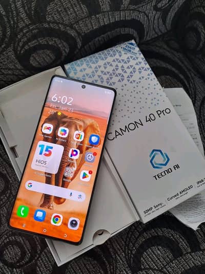 Tecno Camon 40 pro 12GB Ram 256 GB PTA approved 0325=3982=953