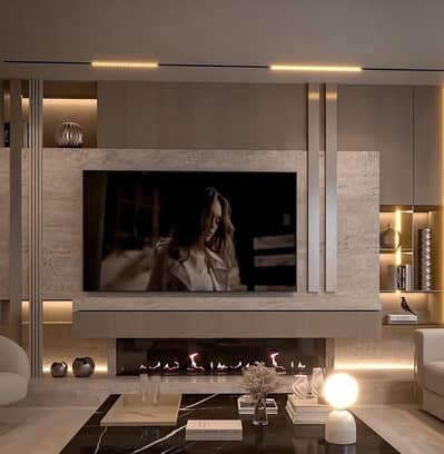 Home Renovation, interior designing, molding and media wall work