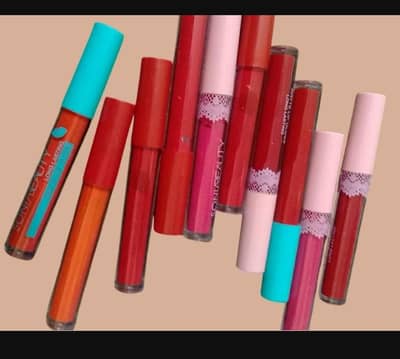 6 pcs matte lipgloss Red Pink set