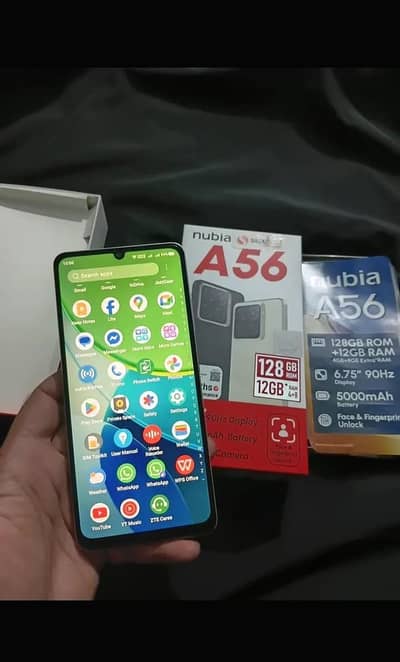 ZTE nubile a56 4/128 full box wranty m ha