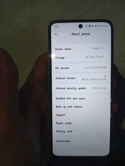 Redmi 13 8*128 full mint condition