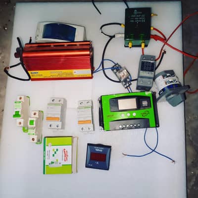 inverter+relay+meter+change over+breakers+ sollar wire 26 ft.