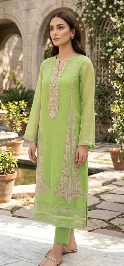 Sapphire festive pure organza dress