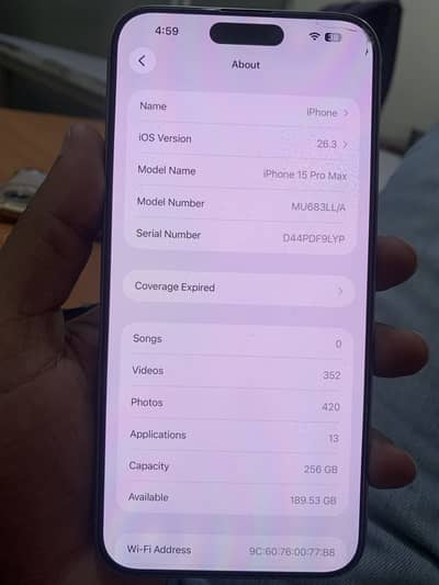 15 pro max 256Gb (JV)