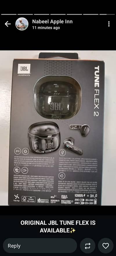 j b l pack earbuds like new