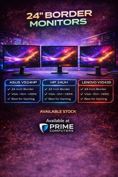 24 inches Border Gaming lcds available.