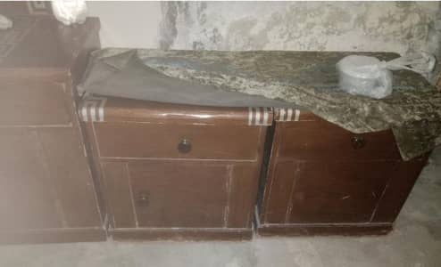 Large size bed + Dressing + Mirror + side table  for sale