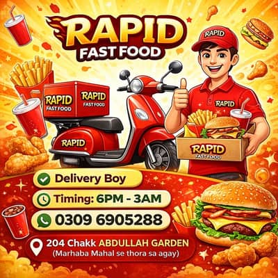 Delivery Boy Required | Male Staff | Evening Shift