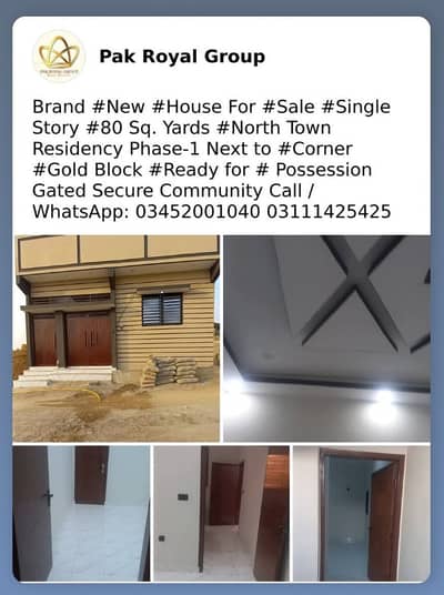 Brand New House for Sale 80 Sq Yards - Single Story
