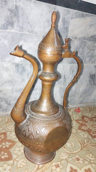 Antique Brass Decorative Jug (Traditional Design) Description:
