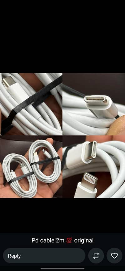 iphone 14 pro max cable 2 meter  % original box pulled Apple stock