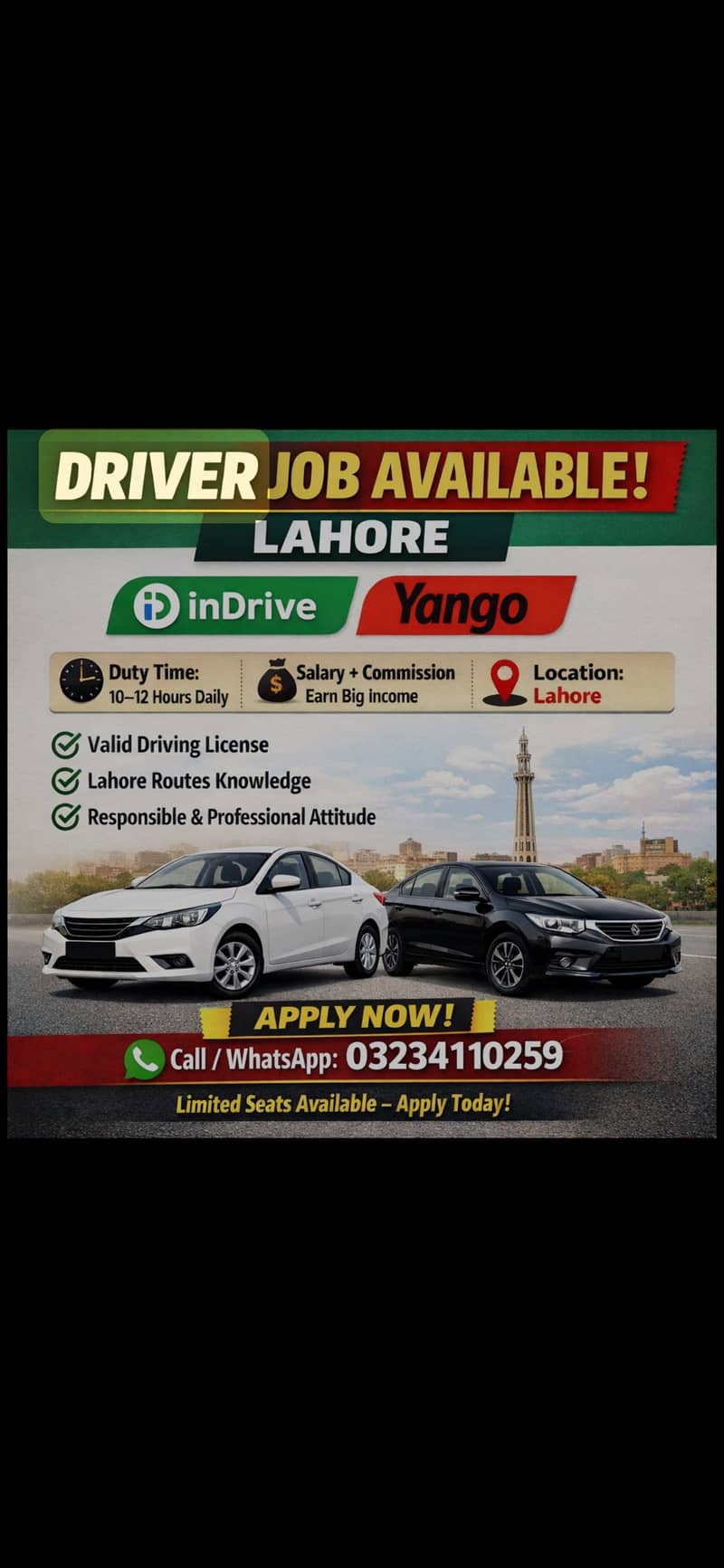 DRIVER NEEDED FOR INDRIVE YANGO 0