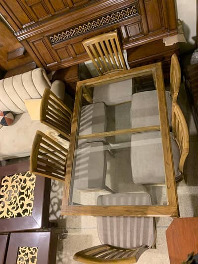 Dinning Table//Wooden Dining//Luxury Dining//6 seater(Wooden Top)